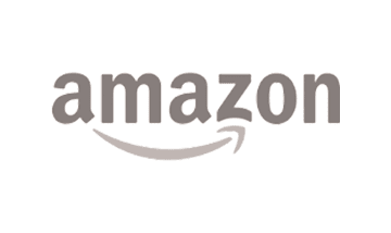 a grayscale version of the Amazon logo