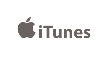 a grayscale version of the iTunes logo