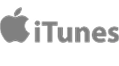 a grayscale version of the iTunes logo